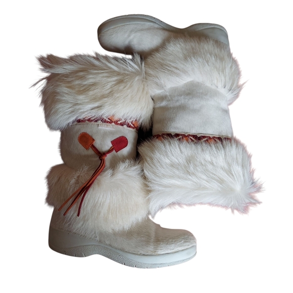 Vintage Tecnica Goat Fur Sherpa Lined Apres Ski Boots Italy Women's Size 9 US - Picture 10 of 16